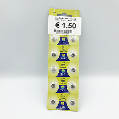 Slovenië vluchtelingen Dokter AG1 Horloge Batterijen - 10 stuks | Webshop Jouw Marktkraam Ouddorp